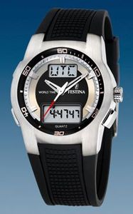 Horlogeband Festina F6738/F Kunststof/Plastic Zwart