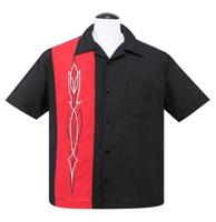 Classic Shirt Hot Rod Pinstripe Black-XXL