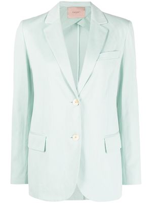 TWINSET blazer droit à design uni - Vert