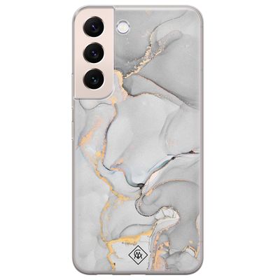 Samsung Galaxy S22 Plus siliconen hoesje - Marmer grijs