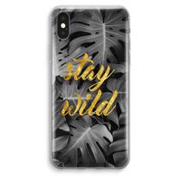 Stay wild: iPhone XS Max Transparant Hoesje
