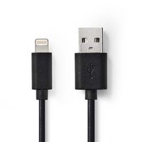 Nedis Oplaadkabel Apple lightning 8-pins naar USB 2m zwart