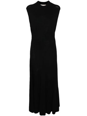 AERON robe longue Gulf à design nervuré - Noir