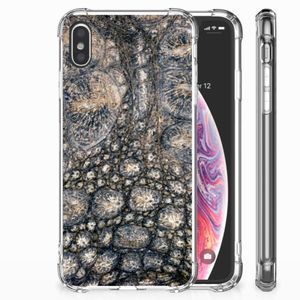 Apple iPhone Xs Max Case Anti-shock Krokodillenprint