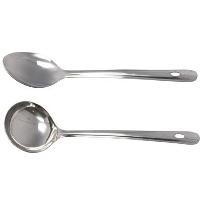 Set van 2x RVS opscheplepels soeplepel en groentespaan - Soeplepel en groentespaan - Opscheplepels