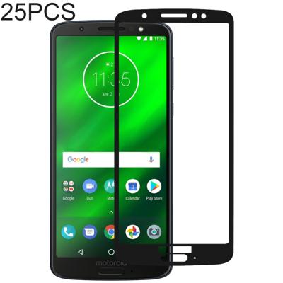 25 stuks volledige lijm volledige cover Screen Protector gehard glas film voor Motorola Moto G6