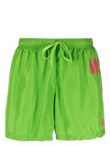 Moschino short de bain à logo imprimé - Vert