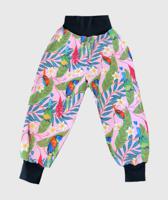 Waterproof Softshell Pants Birds And Flowers Pink