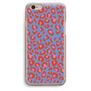 Leopard blue: iPhone 6 / 6S Transparant Hoesje