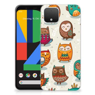 Google Pixel 4 | TPU Hoesje | Vrolijke Uilen