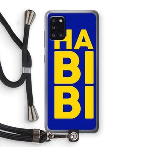 Habibi Blue: Samsung Galaxy A31 Transparant Hoesje met koord