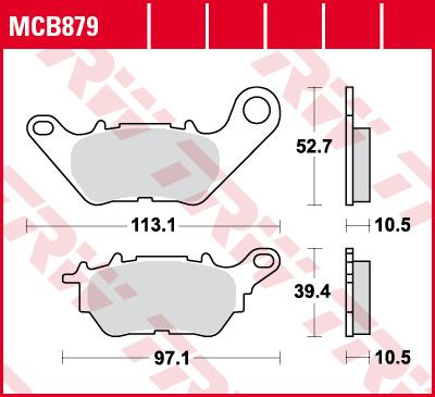 TRW Remblokken, en remschoenen voor de moto, MCB879 Allround organisch
