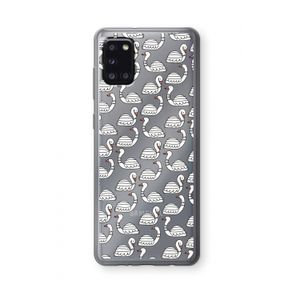 Zwanen: Samsung Galaxy A31 Transparant Hoesje