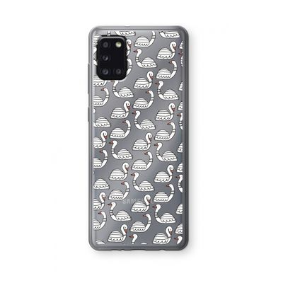 Zwanen: Samsung Galaxy A31 Transparant Hoesje