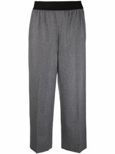 Stella McCartney pantalon court en flanelle - Gris