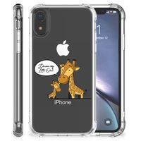 Apple iPhone Xr Stevig Bumper Hoesje Giraffe - thumbnail