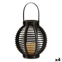 Led-lantaarn Ibergarden Bruin Plastic 21 x 23,7 x 21 cm (4 Stuks)