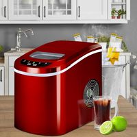 Aanrecht Ijsmachine 9 Kogelblokjes Klaar in 6-13 Minuten 12kg/24 uur 2,2L Draagbare Elektrische Ijsmachine met Schep en Mandje