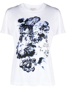 Alexander McQueen t-shirt Chiaroscuro en coton - Blanc