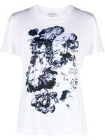 Alexander McQueen t-shirt Chiaroscuro en coton - Blanc - thumbnail