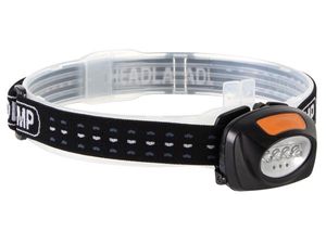 2-in-1 hoofdlamp met 4 witte en 3 rode leds - Velleman