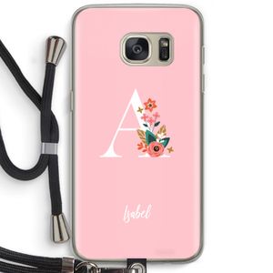 Pink Bouquet: Samsung Galaxy S7 Transparant Hoesje met koord