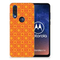 Motorola One Vision | TPU bumper | Batik Oranje
