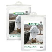 Plantenhoes - 6x stuks - H75 x D48 cm - wit - anti-vorst planten beschermhoes - thumbnail