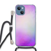 Clouds pastel: iPhone 13 Transparant Hoesje met koord