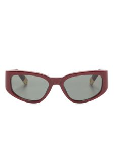 Jacquemus lunettes de soleil à monture rectangulaire - Rouge