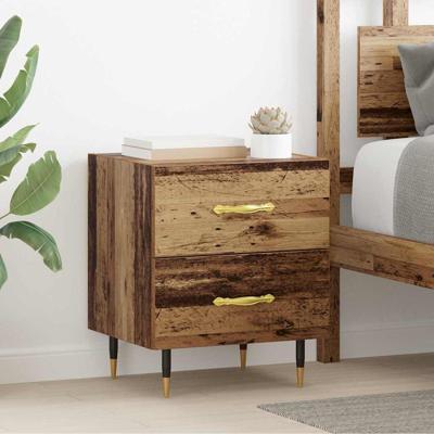 Nachtkastje 2 pcs Oud hout 40 x 35 x 47,5 cm Bewerkt hout