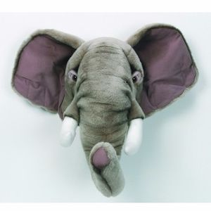 Pluche olifant dierenhoofd knuffel 45 cm muurdecoratie   -