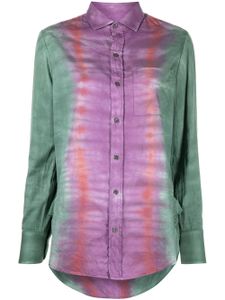 Raquel Allegra chemise à imprimé tie dye - Violet