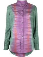 Raquel Allegra chemise à imprimé tie dye - Violet