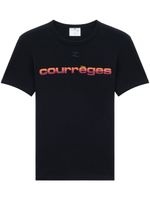 Courrèges t-shirt à logo imprimé - Noir