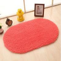 Faux Fur deken anti-slip Solid Bad tapijt kinderen kamer deurmatten ovale slaapkamer woonkamer tapijten grootte: 40x60cm (Rose Red)