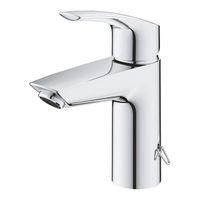 GROHE Eurosmart waterbesparende wastafelkraan s-size met ketting chroom 23372003