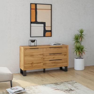 Home365 Dressoir Halmstad - 1-deurs incl. 3 lades - Wotan Eiken