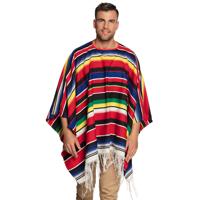 Boland Party - verkleedkleding - Mexicaanse poncho - volwassenen - Carnaval - exclusief sombrero