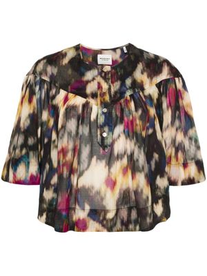 MARANT ÉTOILE blouse Miranda à imprimé abstrait - Tons neutres