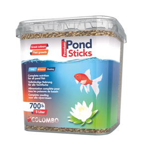 Colombo Sticks 5L Complete Vijvervisvoer - Rijk aan Eiwit & Vitamine C, Drijvende Voedingsticks