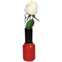 Nagellak Vaas 7x7x18.5 cm Rood/Zwart Nagellak Vaas 7x7x18.5 cm Rood/Zwart