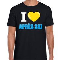 I love Apres-ski t-shirt wintersport zwart voor heren I love Apres-ski t-shirt wintersport zwart voor heren