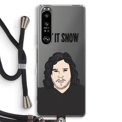 Let It Snow: Sony Xperia 1 III Transparant Hoesje met koord