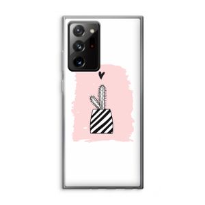 Zwart-wit cactus: Samsung Galaxy Note 20 Ultra / Note 20 Ultra 5G Transparant Hoesje