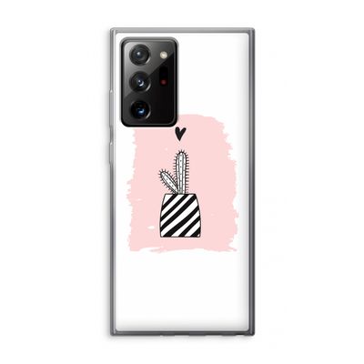 Zwart-wit cactus: Samsung Galaxy Note 20 Ultra / Note 20 Ultra 5G Transparant Hoesje