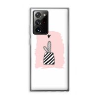 Zwart-wit cactus: Samsung Galaxy Note 20 Ultra / Note 20 Ultra 5G Transparant Hoesje