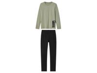 pepperts! Kinder pyjama (134/140, Khaki/zwart)