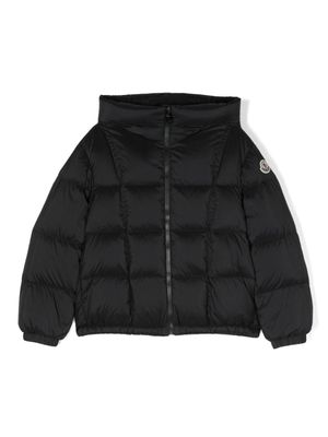 Moncler Enfant doudoune à patch logo - Noir