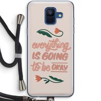Optimistic flower girl: Samsung Galaxy A6 (2018) Transparant Hoesje met koord